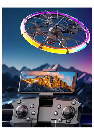Hd Kameralı Led Işıklı Ufo Drone - Akıllı Sensörlü Uçan Disk Uzaktan Kumandalı Hobi & Oyuncak Drone