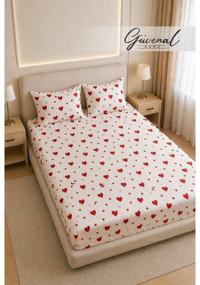 Güvenal Carmen %100 Pamuk Çift Kişilik Desenli Yastık Kılıflı Lastikli Çarşaf Seti Yastık Kılıfı Lastikli Çarşaf Uyku Seti Çeyiz 180x 200 Cm - Kalp Kırmızı Güvenal Carmen %100 Pamuk Çift Kişilik Desenli Yastık Kılıflı Lastikli Çarşaf Seti Yastık Kılıfı Lastikli Çarşaf Uyku Seti Çeyiz 180x 200 Cm - Kalp Kırmızı