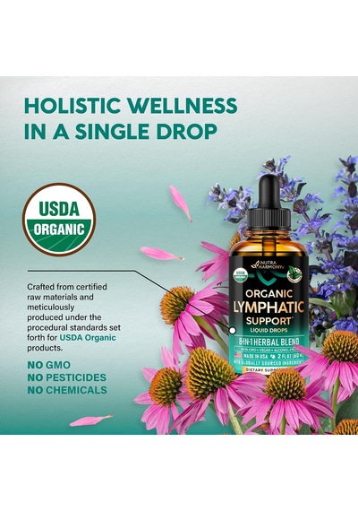 Nutraharmony Organic Lymphatic Drainage Supplement 60 Ml Usa Menşeii Orijinal Dmmedicineden