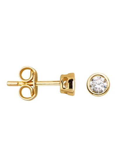 Goldkupe 14 Ayar Tektaş Altın Küpe 1,10 Gr-1212