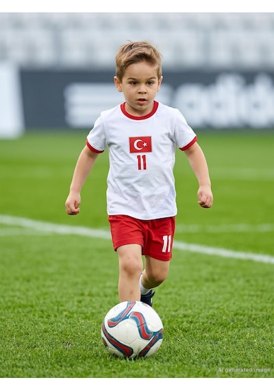 Civil Boys Türkiye Baskılı 2 Li 2-5 Yaş Takım - Pamuk Forma - Beyaz