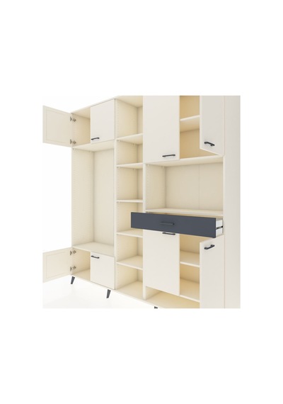 Hyperion Dolap 12 Raflı Tek Çekmeceli 8 Kapaklı 220x44x243 Aytaşı-aytaşı/antrasit Çok Renkli Hyperion Dolap 12 Raflı Tek Çekmeceli 8 Kapaklı 220x44x243 Aytaşı-aytaşı/antrasit Çok Renkli