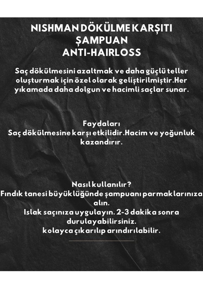Dökülme Karşıtı Şampuan Antı-haırloss 480 Ml