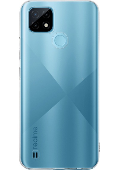 Realme C21 Kılıf 1mm Süper Silikon Şeffaf Kapak