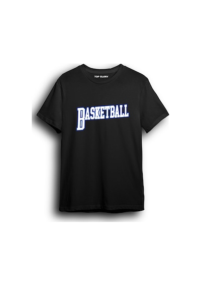 Top Glory Basketbol Baskılı Özel Tasarım Mavi Beyaz Baskılı Tişört Basketball T-shirt Baskll2007