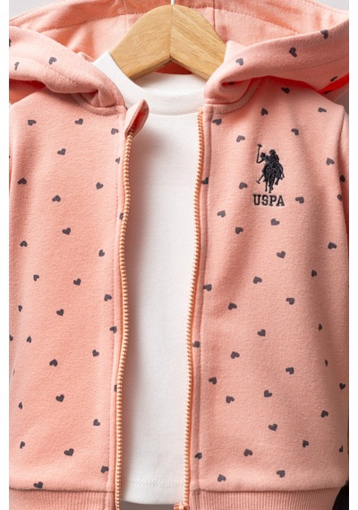U.S. Polo Assn. Kız Bebek Turuncu Takım Usb2766-c-v1 Turuncu