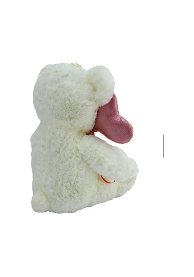 Sevimli Peluş Kalpli Balonlu Ayıcık Uyku Arkadaşım 30 Cm Pembe