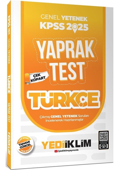 2025 Kpss Genel Yetenek Türkçe Çek Kopart Yaprak Test - 655310734