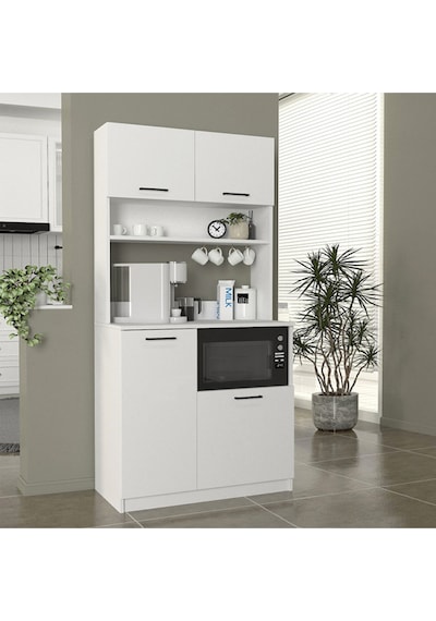 Lexa Çok Amaçlı Dolap-mikrodalga-erzak-airfryer-mutfak-kiler Dolabı-kahve Köşesi-beyaz-90 Cm Beyaz Lexa Çok Amaçlı Dolap-mikrodalga-erzak-airfryer-mutfak-kiler Dolabı-kahve Köşesi-beyaz-90 Cm Beyaz