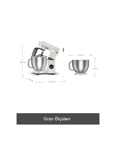 Karaca Mastermaid Chef Ultra D2000 W Dijital Ekranlı Hamur Yoğurma Makinesi Karaca Mastermaid Chef Ultra D2000 W Dijital Ekranlı Hamur Yoğurma Makinesi