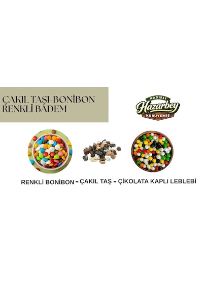 Kadirlihazarbey Renkli Draje Paketi Bonibon,çakıltaş,çikolatalı Leblebi Karışık 150 Gr