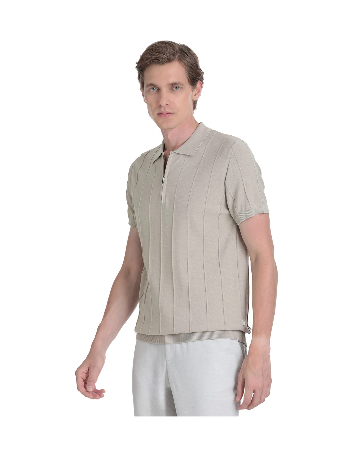 Hatemoğlu Vizon Regular Fit Polo Yaka Rayon Tişört 35624 4087410