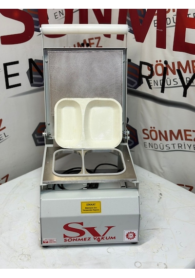 Sönmez Vakum 2 Bölme Karton Tabak Kapatma Yapıştırma Makinesi