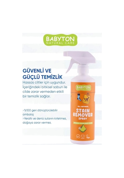 Babyton Doğal Bitkisel Leke Çıkarıcı Arındırıcı 500 Ml