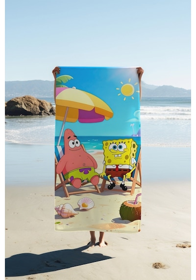 Dijital Baskı Plaj Deniz Havlusu 80 X 160 Cm Peştamal Hvl0243 Renkli