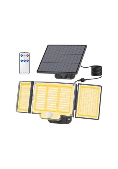 Sigrill Solar Spotlight 348 Led, Hareket Sensörlü, 3 Modlu, Ip67 Su Geçirmez, 270 Açı, Uzaktan Kumandalı Güneş Enerji