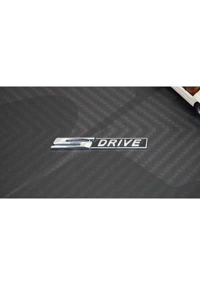 Bmw S Drive Krom Metal Bagaj Logo 3M 3D