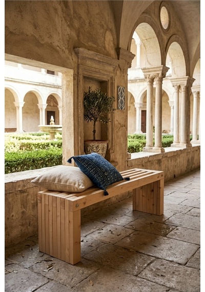 Dora Bench Naturel Bank 32 X 100 Ham Ladin Ağacı Ahşap