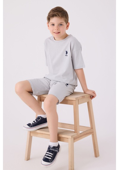 U.S. Polo Assn. Erkek Çocuk Gri Bermuda Takımı 5274-43671 Gri