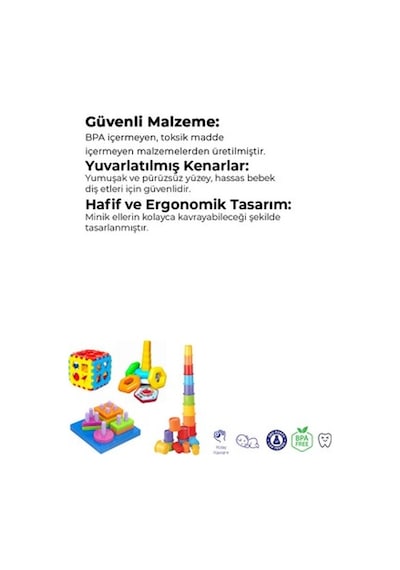 Kiki Bebeğimin Ilk Oyuncakları 4'lü Set Bultak Halka Puzzle Kule PKT.KIKI.005