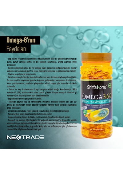 Aksu Vital - Shiffa Home Omega 3-6-9 100 Softjel 1000 MG