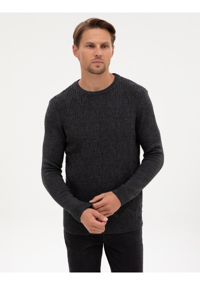 Pierre Cardin Erkek Antrasit Melanj Kazak /triko 50315721-vr081 Antrasit Melanj