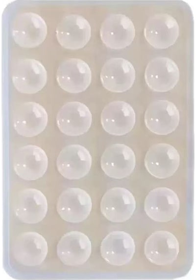 Öpücüklü 02 Çift Taraflı Silikon Telefon Tutucu 6,50cm X 10cm Şeffaf