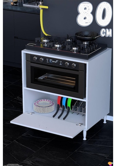 Perax 80 Cm Kapaklı Set Üstü Ocak Dolabı Fırınlık Kiler Çok Amaçlı Mutfak Modülü 80x87x48 Cm Beyaz Perax 80 Cm Kapaklı Set Üstü Ocak Dolabı Fırınlık Kiler Çok Amaçlı Mutfak Modülü 80x87x48 Cm Beyaz
