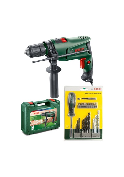 Darbeli Matkap 600 Watt + 27 Parça Vidalama Ucu Matkap Ucu Tornavida Seti