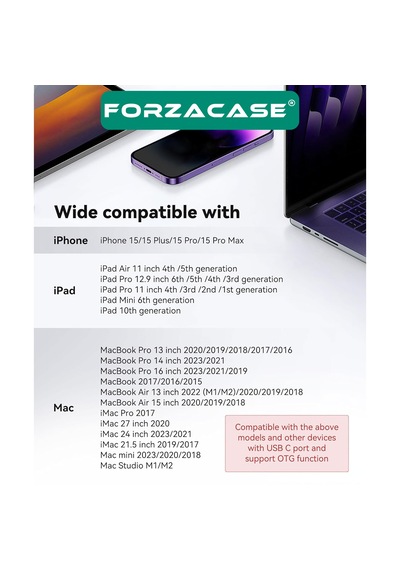 Forzacase FC974  Hızlı Type-C To SD / Micro SD / TF Kart Okuyucu Adaptör