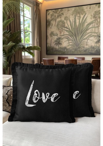 Metallic Love Yazılı Saçaklı Yastık Kılıfı - Monokrom Modern Siyah Beyaz Püsküllü Kırlent Kılıfı Yağmur Koyu Bej Metallic Love Yazılı Saçaklı Yastık Kılıfı - Monokrom Modern Siyah Beyaz Püsküllü Kırlent Kılıfı Yağmur Koyu Bej