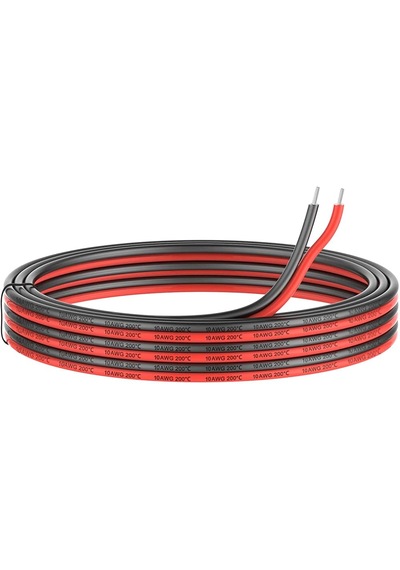 10 Awg Silikon 1 Metre Kablo
