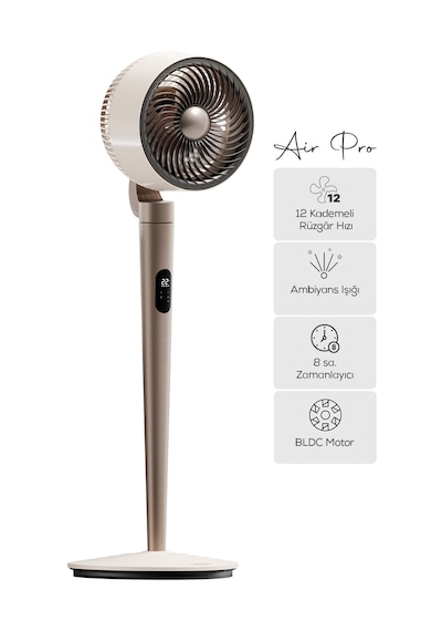 Ayaklı Vantilatör Air Pro Akıllı, Sıcaklık Sensörlü, 3d Salınım, Işıklı X7432