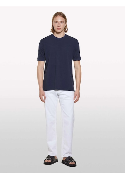 %100 Pamuk Bisiklet Yaka Regular Fit T-shirt Erkek Lacivert T-shirt - 325p3089s104j