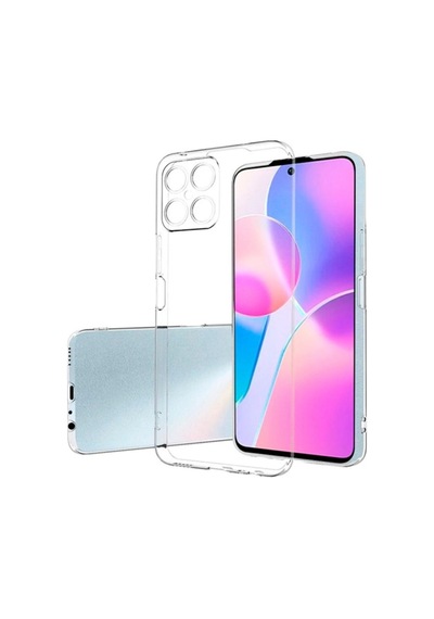 Kvy Honor X8 Kamera Korumalı Süper Silikon Kılıf Şeffaf