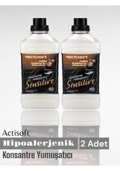 Actisoft Sensitive Hipoalerjenik Konsantre Yumuşatıcı 60 Yıkama X 2 Adet 2'li Set