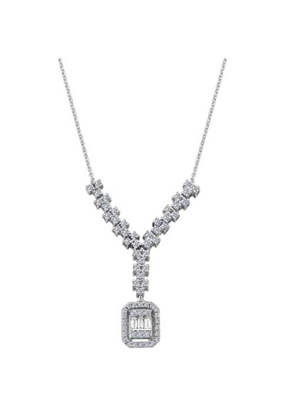 0.55 Karat Baget Pırlanta Kolye