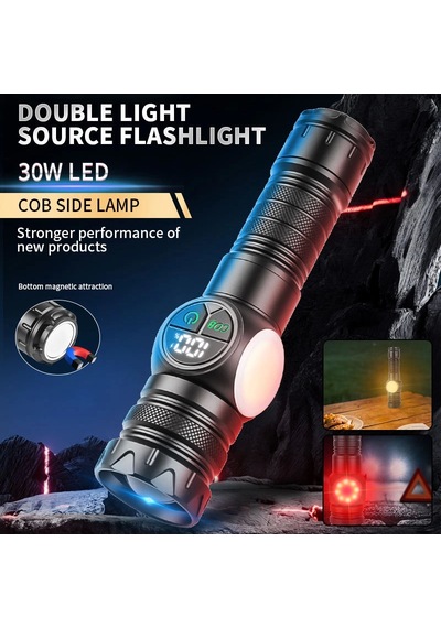 Ps-8745 Profesyonel Zoomlu 30w Mıknatıslı Avcı Kamp Tamirci Feneri