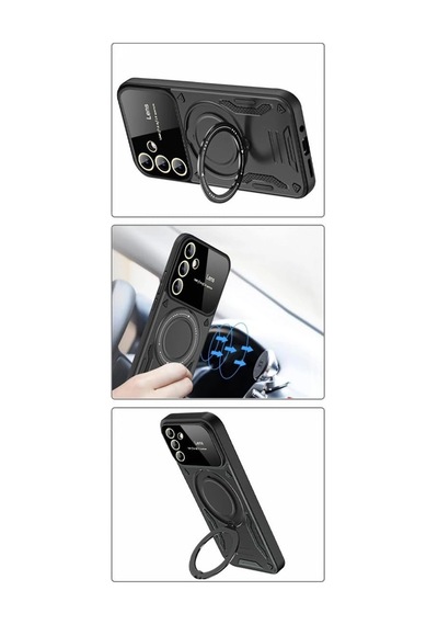 Samsung Galaxy Uyumlu S24 Fe Kılıf Joy Lens Standlı Kap E34c8 mor