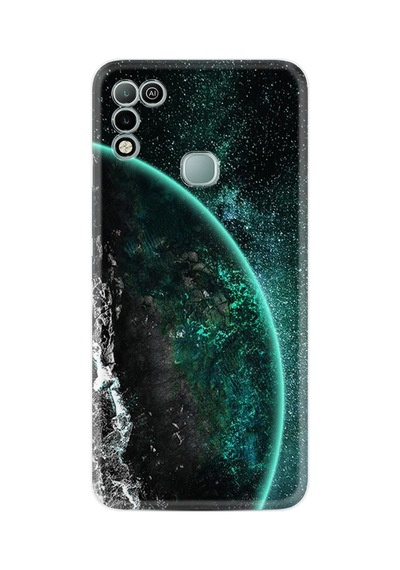 Infınıx Hot 11 Play Kılıf Resimli Desenli Silikon Platinium Series Green World 1856