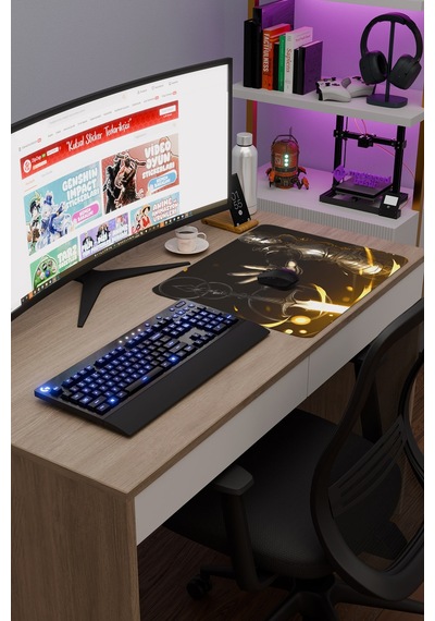 Demon's Souls Kaymaz Dikişli Kauçuk Oyuncu Mousepad V3 - 48x40 Xl Gaming Mouse Pad Fare Altlığı