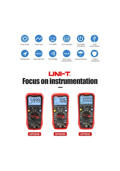 Uni-trend Multimeter Clamp Meter Digital Smart Multimeter Profesional Ut161b Ut161d Ut161e True Rms Ac Dc Current Tester