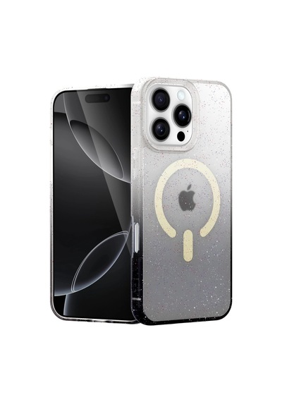 Apple iPhone  Uyumlu  16 Pro Pummel Shiny Magsafe Kapak - Siyah