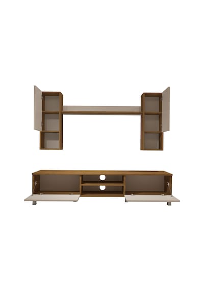 Decoraktiv Eko 5da Mdf Dvd Krom Ayaklı Tv Ünitesi Tv Sehpası Pera - Beyaz