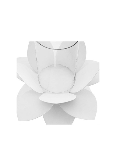 Vitale Şiva Nilüfer Metal Mumluk 25X19 CM Ak.Fq0033