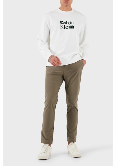 Calvin Klein Erkek Sweat Lv04ld242g Yaf Beyaz Beyaz