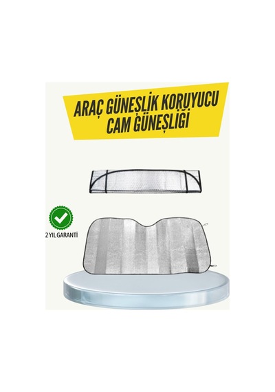 Metalize Reflektörlü Katlanabilir Araç Güneşliği Yüksek Performanslı Is - Hs08377693-4