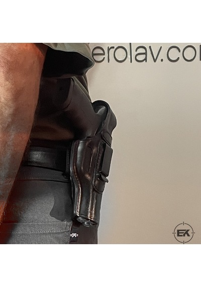 Erolav Sar-9 Ve Tp-9 Uyumlu İç-dış Taşıma Siyah Deri Silah Kılıfı Sarı - Siyah