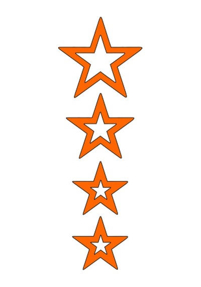 Cg F. Turuncu Çamurluk Yıldızlı Üst Sticker