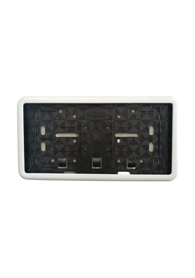 Trobus Dikdörtgen Plaka Altlığı Çerçeveli Plakalık 32x17 Cm 1 Adet Beyaz